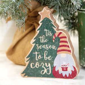 This the Season Hot Cocoa Gnome & Tree Chunky Sitter 35644;