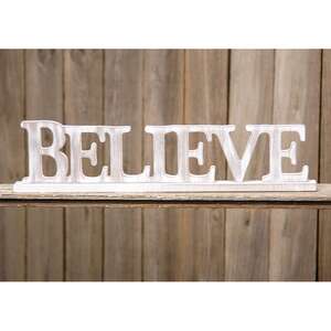 Weathered Wood Believe on Base 35663;