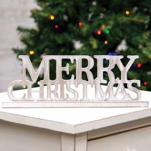 Weathered Wood Merry Christmas on Base 35664;