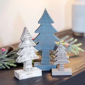 Rustic Wood Country Trees, 3/Set 35669;