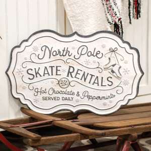 North Pole Skate Rentals Metal Sign 60367
