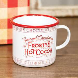 Frosty's Hot Cocoa Enamel Mug;