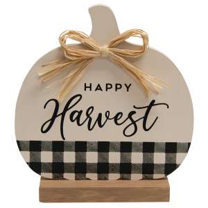 Happy Harvest Buffalo Check Pumpkin #91019