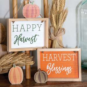 Harvest Blessings Frame w/Jute Hanger 91047