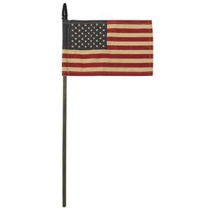 Teastained USA Flag Pick, 14" (6.5"x4"Flag)