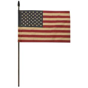 Teastained USA Flag Pick, 18" (10.5" x 6.75" flag) #CS38210