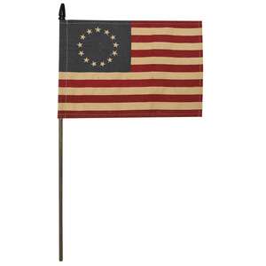 Teastained Betsy Ross Flag Pick, 18" (10.5" x 6.75" flag) #CS38211