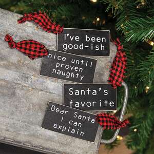 I've Been Good-ish Buffalo Check Tags, 4/Set 35210;