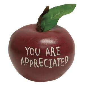 You Are Appreciated Engraved Wooden Apple #13165