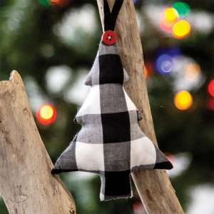 Black & White Buffalo Check Tree Ornament 14731