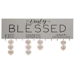 Truly Blessed Kids Tag Sign