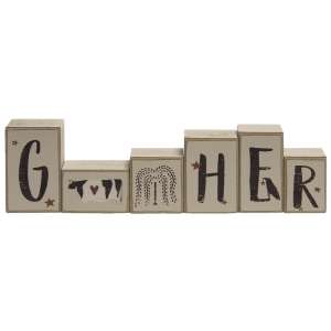 6/Set, Primitive "Gather" Letter Blocks #35494