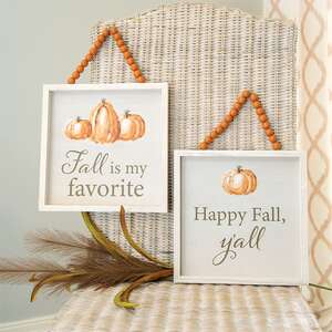 Happy Fall Y'all Beaded Sign, 2 Asstd. 35544