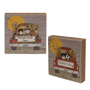 The Boo Crew Pet Truck 4" Square Block, 2 Asstd.