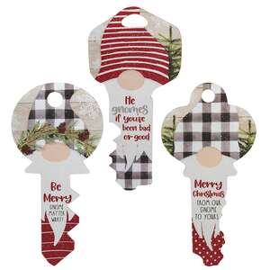 Be Merry Gnome Key Sign, 3 Asstd.