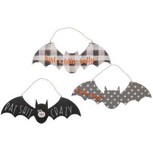 Bat Shit Crazy Ornament, 3 Asstd.
