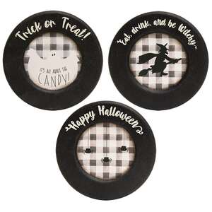 Buffalo Check Trick or Treat Plate, 3 Asstd.;