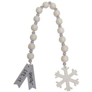 Let It Snow and Snowflake Beaded Ornament #35657