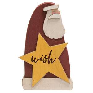 Wish Santa Wooden Sitter