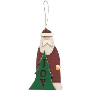 Joy Santa Ornament;