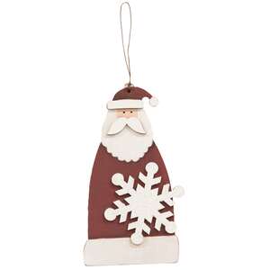 Snowflake Santa Ornament;