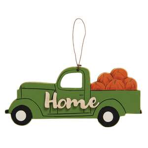 Home Pumpkin Truck Ornament;