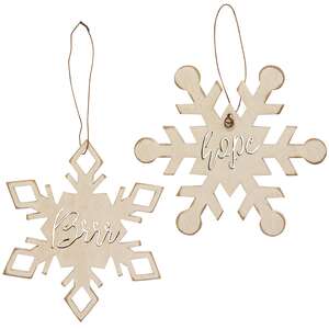 2/Set, Brr & Hope Snowflake Ornaments
