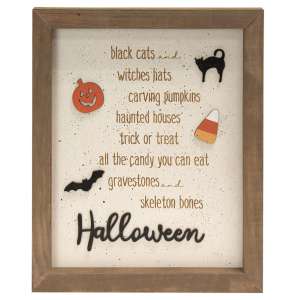 Black Cats and Witches Hats Dimensional Wooden Sign #35714