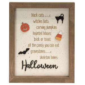 Black Cats and Witches Hats Dimensional Wooden Sign