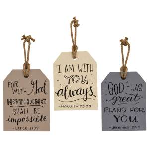 Words of Comfort Large Wooden Tag, 3 Asstd. #35817