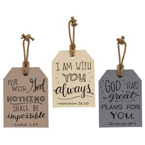 Words of Comfort Large Wooden Tag, 3 Asstd.