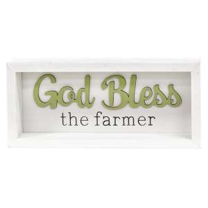 God Bless The Farmer Shadowbox Frame #35858