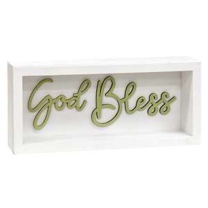 God Bless Shadowbox Frame;