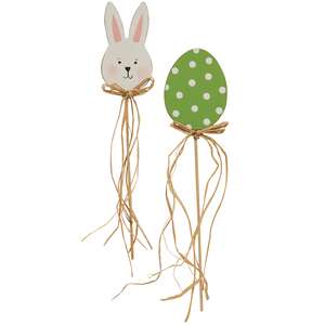 Easter Egg Or Bunny Plant Poke, 2 Asstd.