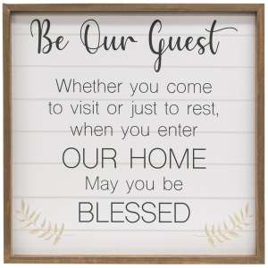 Be Our Guest Framed Sign #36101