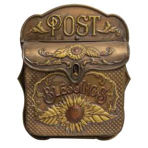 Copper Look Sunflower Blessings Post Box #60382