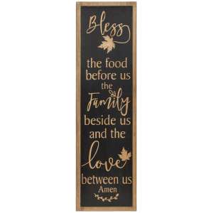 Bless the Food Engraved Wooden Sign #65181