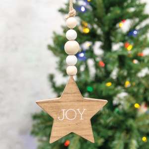 Joy Star Beaded Ornament 91075