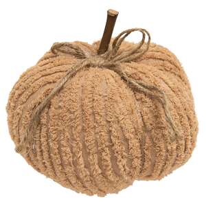 Dusty Orange Chenille Pumpkin 6"