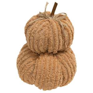 Mini Dusty Orange Chenille Pumpkin Stack