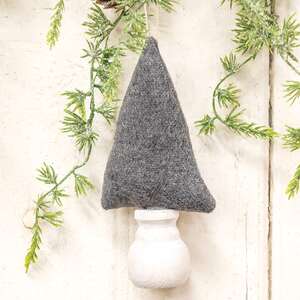 Solid Gray Fabric Christmas Tree Ornament 6" CS38270;