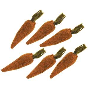 6/Set Felt Carrots 3.25"