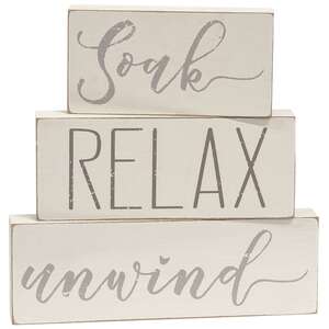 3/Set, Soak, Relax, Unwind Blocks #H36027