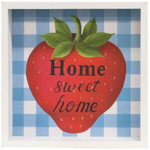 Home Sweet Home Strawberry Framed Box Sign