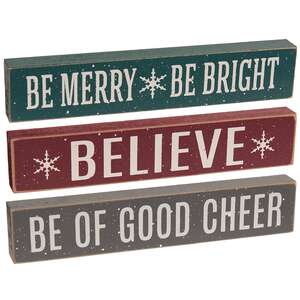 Christmas Rules Block, 3 Asstd.
