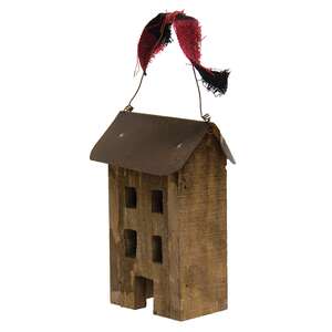Rustic Primitive Saltbox Ornament