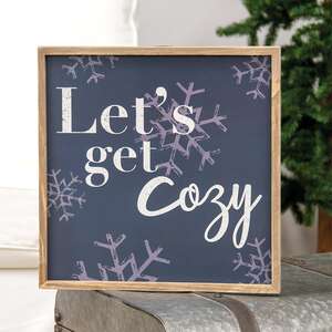 Let's Get Cozy Snowflake Frame;
