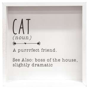 Cat Definition Framed Box Sign