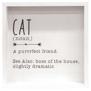 Cat Definition Framed Box Sign #35746