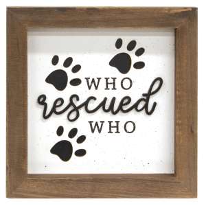 Who Rescued Who Shadowbox Frame #35825